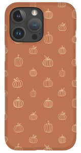 Dark Orange Pumpkin Pattern - Phone Case