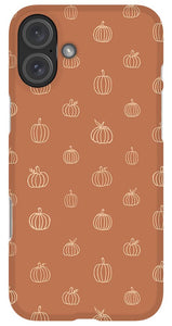 Dark Orange Pumpkin Pattern - Phone Case