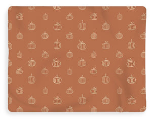 Dark Orange Pumpkin Pattern - Blanket