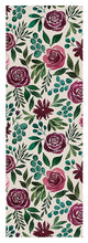 Load image into Gallery viewer, Deep Magenta Floral Eucalyptus Pattern - Yoga Mat