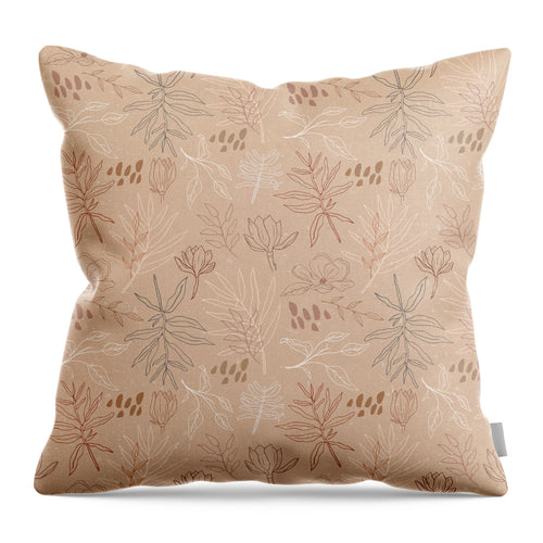 Desert Leaf Pattern - Throw Pillow