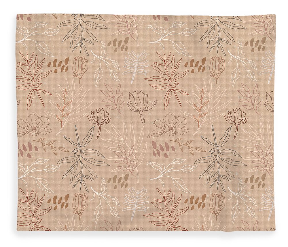 Desert Leaf Pattern - Blanket