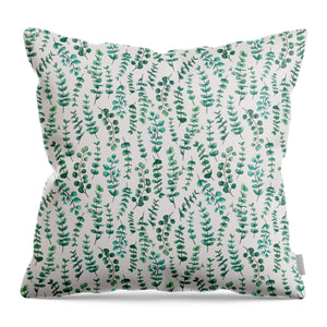 Eucalyptus Watercolor Pattern - Throw Pillow