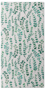 Eucalyptus Watercolor Pattern - Beach Towel