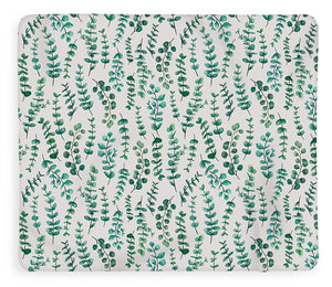 Eucalyptus Watercolor Pattern - Blanket