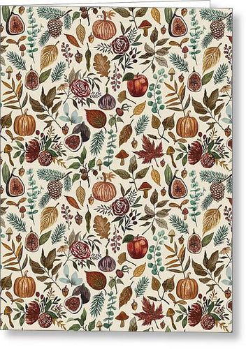 Fall Forest Pattern - Greeting Card