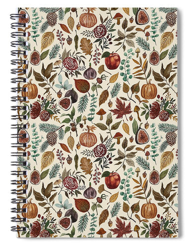 Fall Forest Pattern - Spiral Notebook