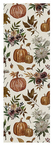 Fall Pumpkins, Flowers and Leaves - Yoga Mat
