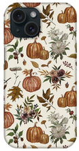 Load image into Gallery viewer, Fall Pumpkins, Flowers and Leaves - Phone Case