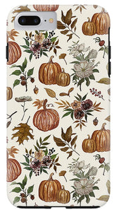 Fall Pumpkins, Flowers and Leaves - Phone Case