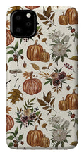 Load image into Gallery viewer, Fall Pumpkins, Flowers and Leaves - Phone Case