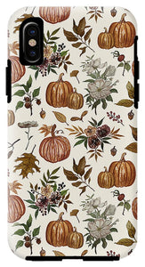 Fall Pumpkins, Flowers and Leaves - Phone Case