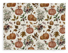 Load image into Gallery viewer, Fall Pumpkins, Flowers and Leaves - Blanket