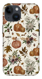 Fall Pumpkins, Flowers and Leaves - Phone Case