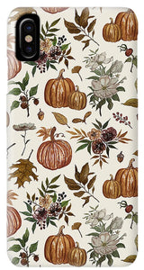 Fall Pumpkins, Flowers and Leaves - Phone Case