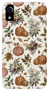 Fall Pumpkins, Flowers and Leaves - Phone Case