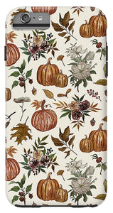 Fall Pumpkins, Flowers and Leaves - Phone Case