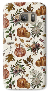 Fall Pumpkins, Flowers and Leaves - Phone Case