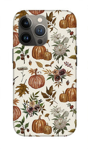 Fall Pumpkins, Flowers and Leaves - Phone Case