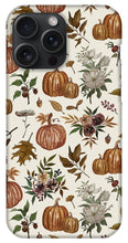 Load image into Gallery viewer, Fall Pumpkins, Flowers and Leaves - Phone Case