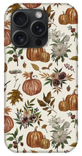 Load image into Gallery viewer, Fall Pumpkins, Flowers and Leaves - Phone Case