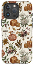 Load image into Gallery viewer, Fall Pumpkins, Flowers and Leaves - Phone Case