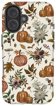 Load image into Gallery viewer, Fall Pumpkins, Flowers and Leaves - Phone Case