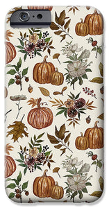 Fall Pumpkins, Flowers and Leaves - Phone Case