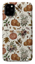 Load image into Gallery viewer, Fall Pumpkins, Flowers and Leaves - Phone Case