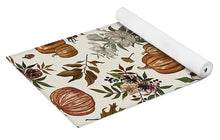 Load image into Gallery viewer, Fall Pumpkins, Flowers and Leaves - Yoga Mat