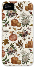 Load image into Gallery viewer, Fall Pumpkins, Flowers and Leaves - Phone Case