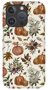 Fall Pumpkins, Flowers and Leaves - Phone Case