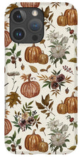 Load image into Gallery viewer, Fall Pumpkins, Flowers and Leaves - Phone Case