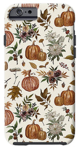 Fall Pumpkins, Flowers and Leaves - Phone Case