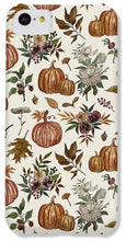 Load image into Gallery viewer, Fall Pumpkins, Flowers and Leaves - Phone Case