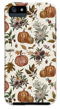 Load image into Gallery viewer, Fall Pumpkins, Flowers and Leaves - Phone Case