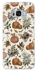 Fall Pumpkins, Flowers and Leaves - Phone Case