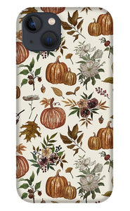 Fall Pumpkins, Flowers and Leaves - Phone Case