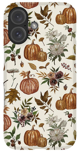 Fall Pumpkins, Flowers and Leaves - Phone Case