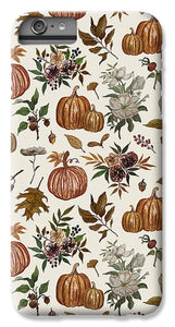 Fall Pumpkins, Flowers and Leaves - Phone Case