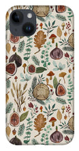 Load image into Gallery viewer, Figs, Mushrooms and Leaves Pattern - Phone Case