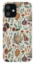 Load image into Gallery viewer, Figs, Mushrooms and Leaves Pattern - Phone Case