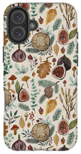 Load image into Gallery viewer, Figs, Mushrooms and Leaves Pattern - Phone Case