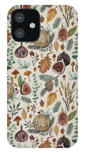 Load image into Gallery viewer, Figs, Mushrooms and Leaves Pattern - Phone Case