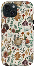 Load image into Gallery viewer, Figs, Mushrooms and Leaves Pattern - Phone Case