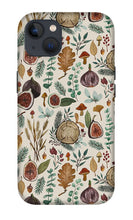 Load image into Gallery viewer, Figs, Mushrooms and Leaves Pattern - Phone Case