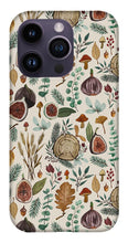 Load image into Gallery viewer, Figs, Mushrooms and Leaves Pattern - Phone Case