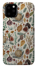 Load image into Gallery viewer, Figs, Mushrooms and Leaves Pattern - Phone Case