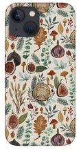 Load image into Gallery viewer, Figs, Mushrooms and Leaves Pattern - Phone Case