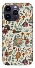 Load image into Gallery viewer, Figs, Mushrooms and Leaves Pattern - Phone Case